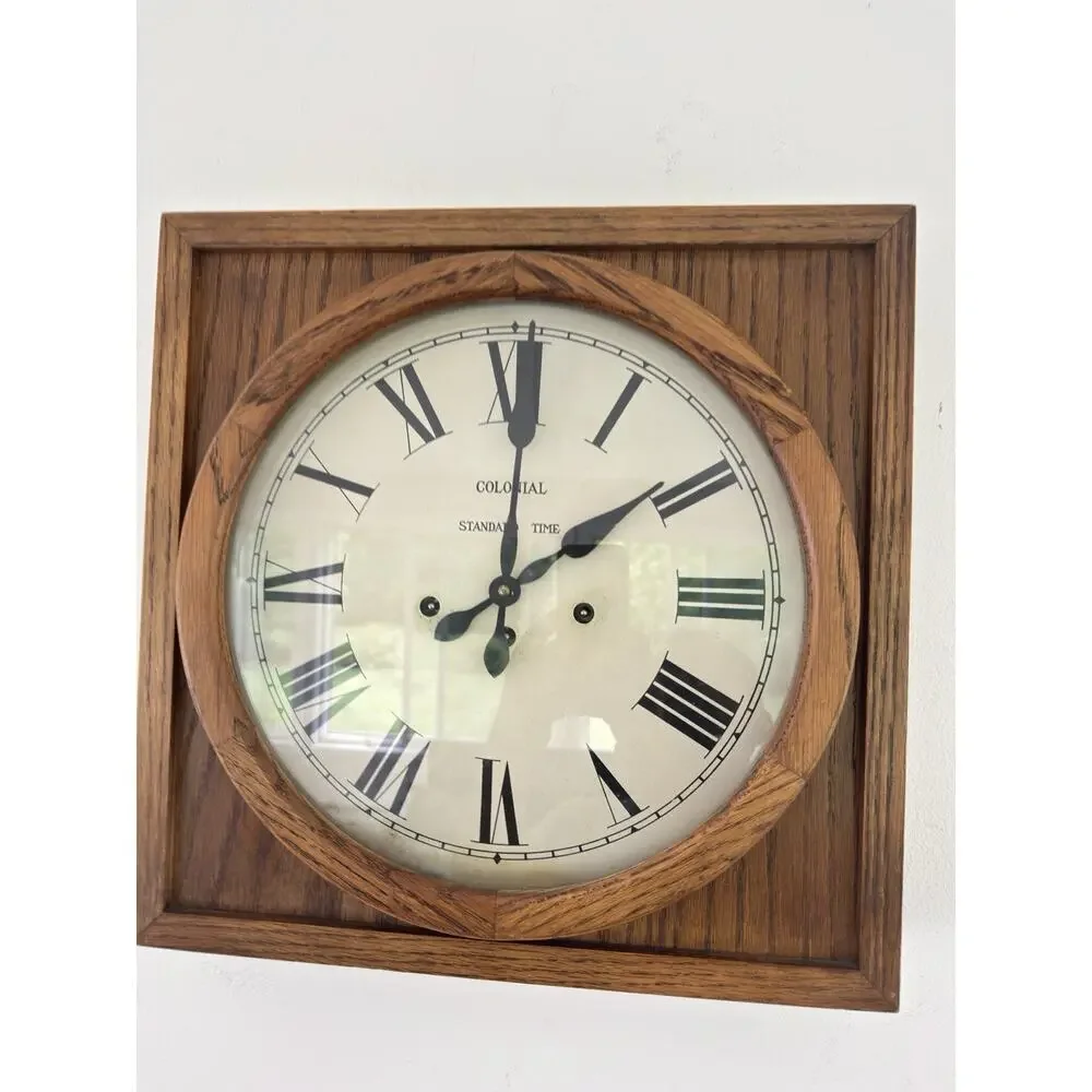 Colonial of Zeeland mechanical wall clock With Chime Key Wind ~ Tested Working